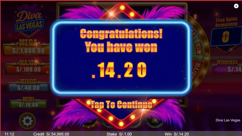 Tampilan visual slot Diva Las Vegas dengan tema kasino mewah